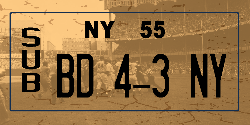1955 World Series License Plate