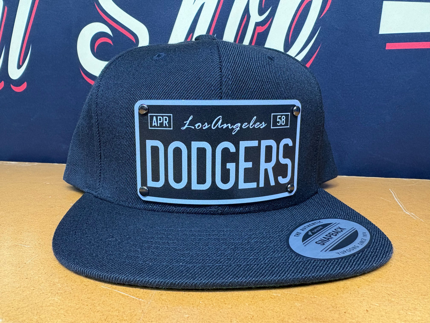 Los Angeles Black and Grey Dodgers Edition Plaque Hat Edition- OSPS Dodgers Black and Grey