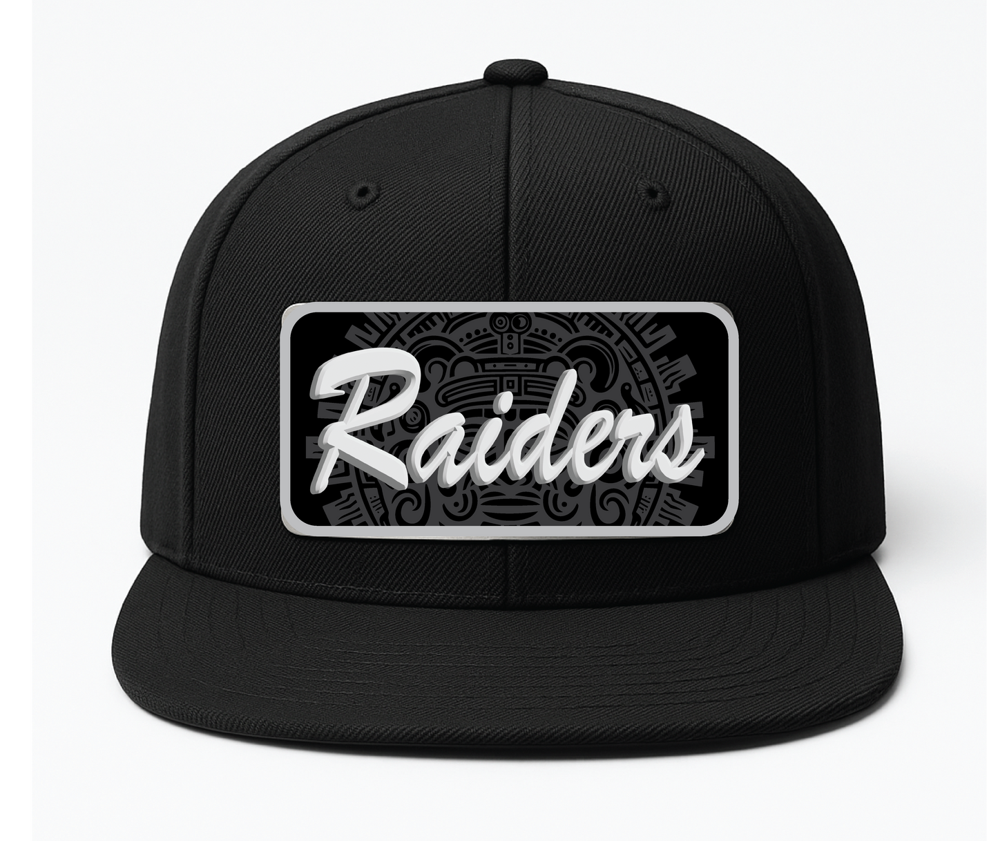 Custom Raiders Aztec Calendar Hat - OSPS Plaque Style