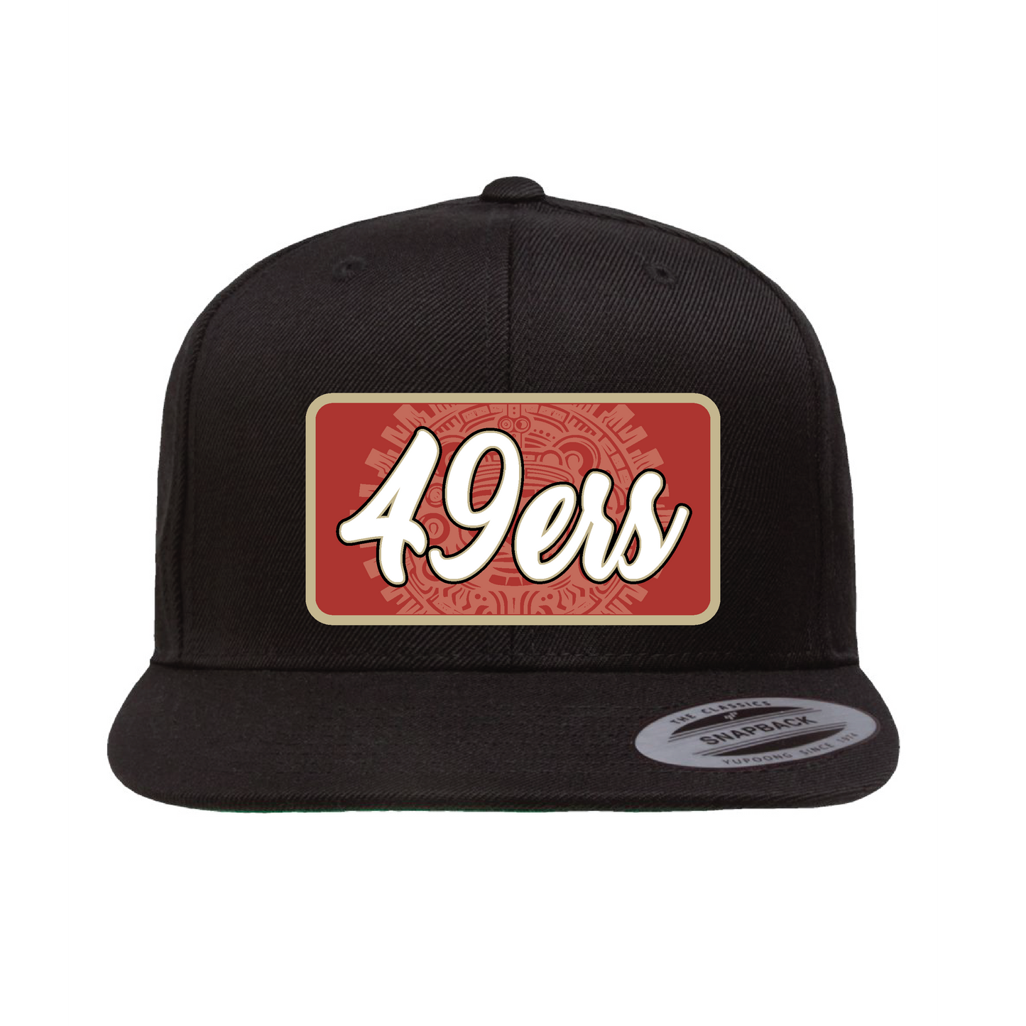Custom Aztec Calendar 49ers Plaque Hat - OSPS 49ers Plaque Style