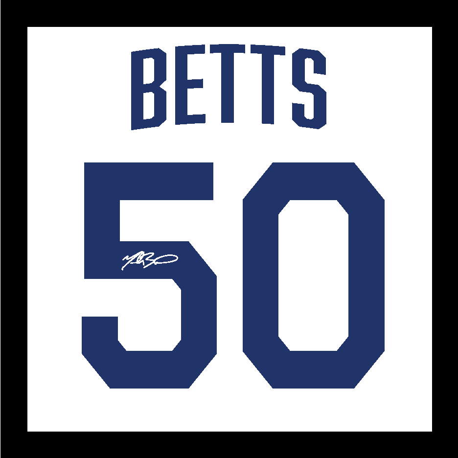 Custom Mookie Betts Jersey wall sign