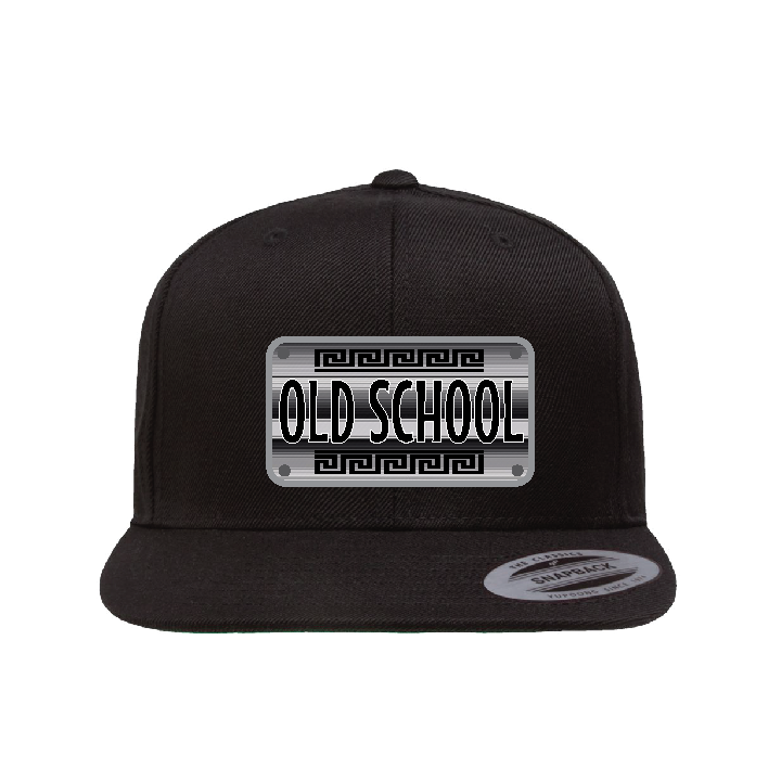 Custom Black/White AZTEC Sarape Plaque Flat Hat