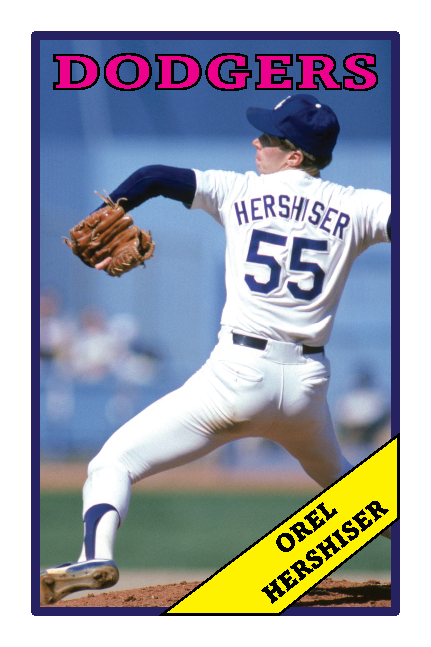 Custom 1988 Orel Hershiser Sport Card Sign