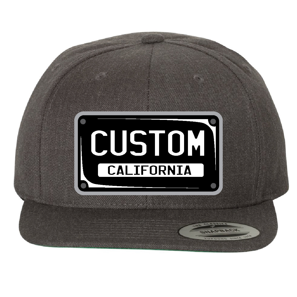 Custom stripe CA Plaque Flat Hat