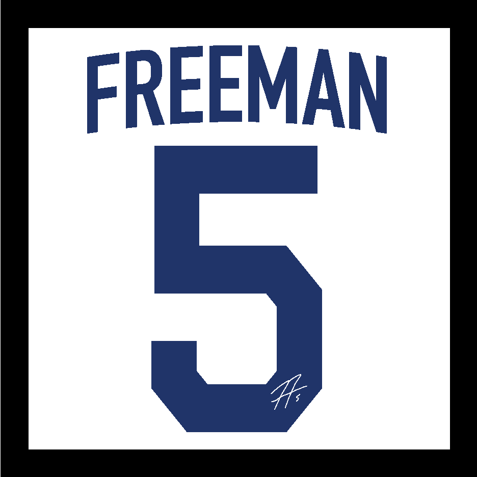 Custom Freddie Freeman Jersey wall sign