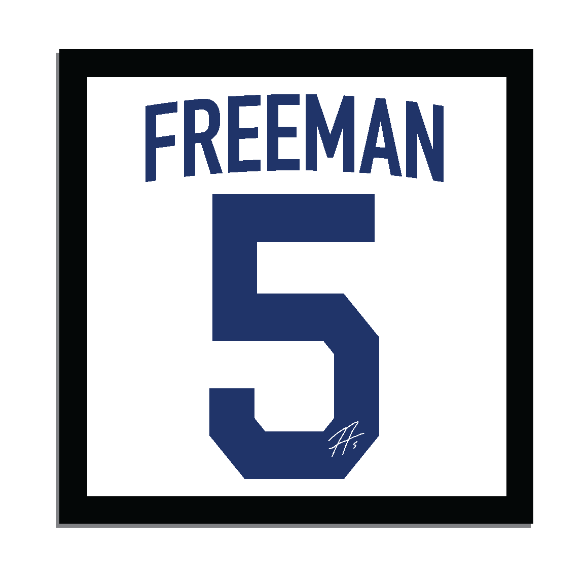 Custom Freddie Freeman Jersey wall sign