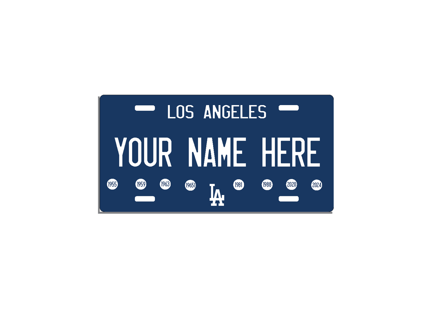 Personalized Dodger License Plate Wall Sign 2