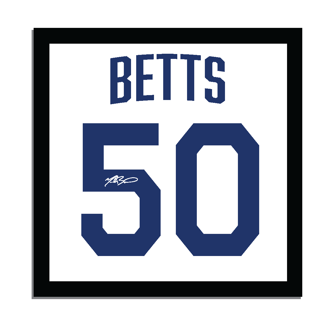 Custom Mookie Betts Jersey wall sign