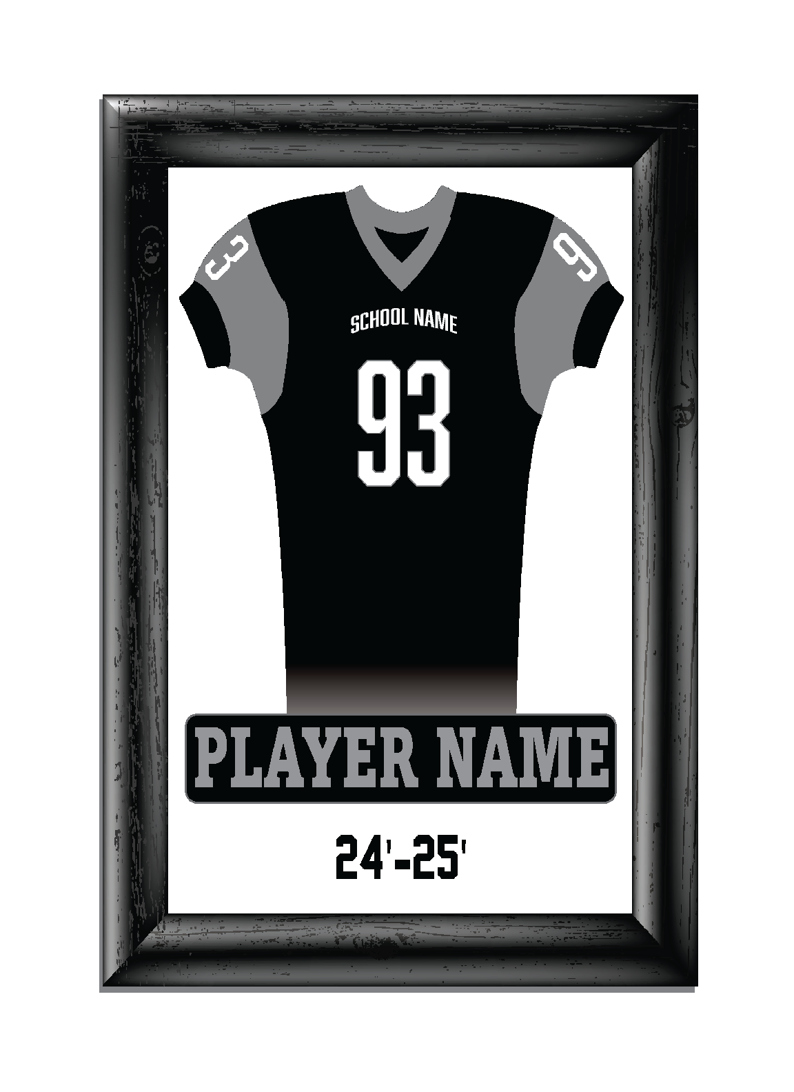 Personalized Full Football Jersey Frame