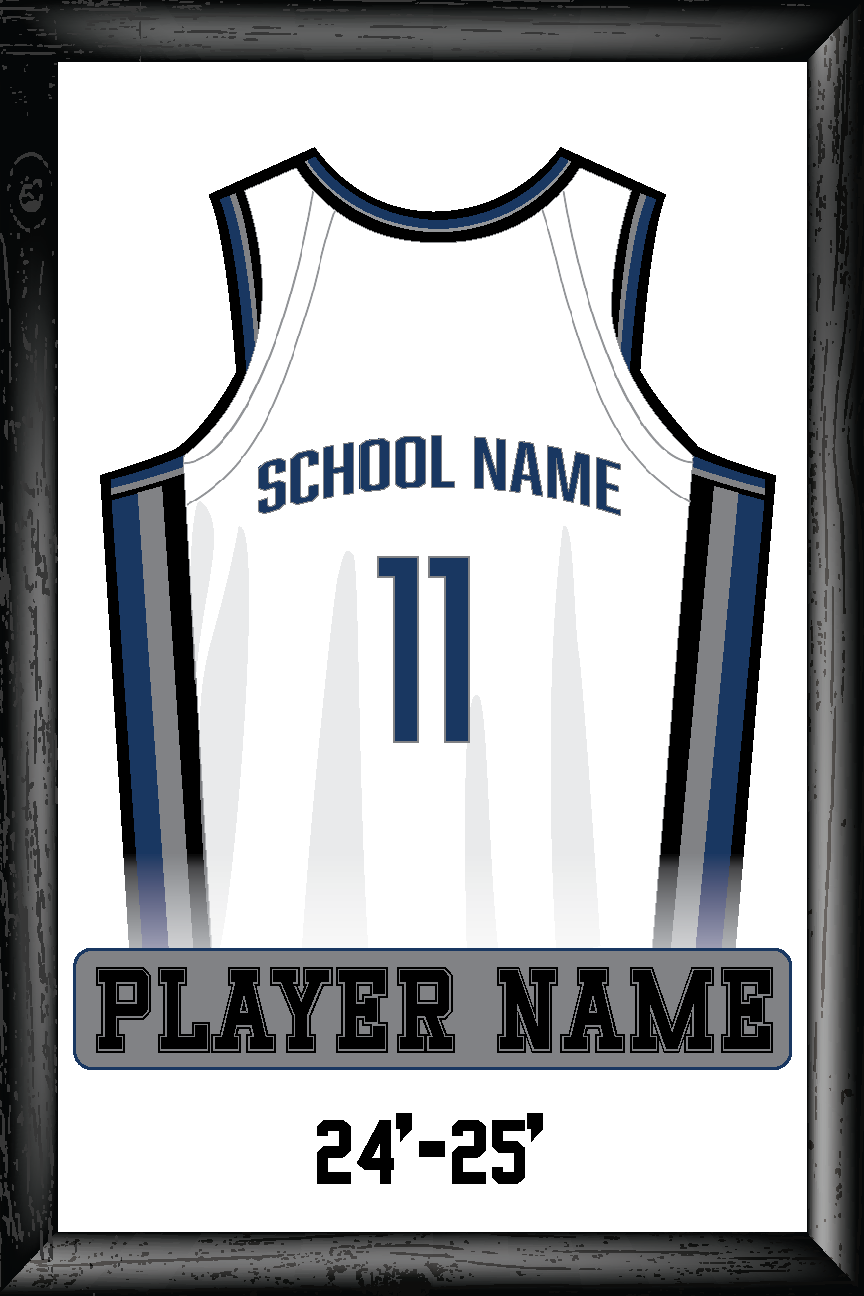 Personalized Full Basketball Jersey Frame