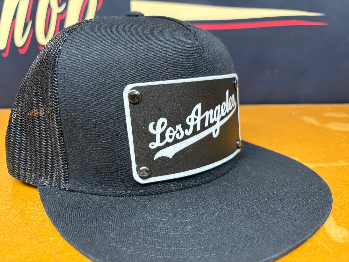 Custom Grey/Black Los Angeles Hat