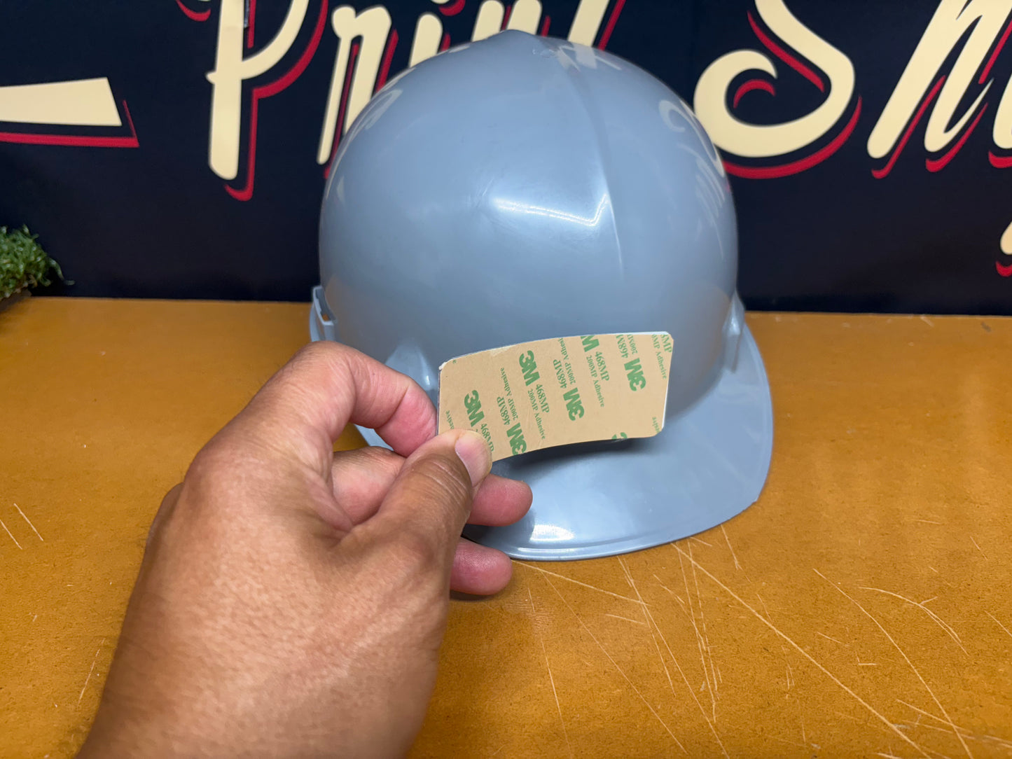 Custom Tool Box & Hard Hat Plaque - with adhesive