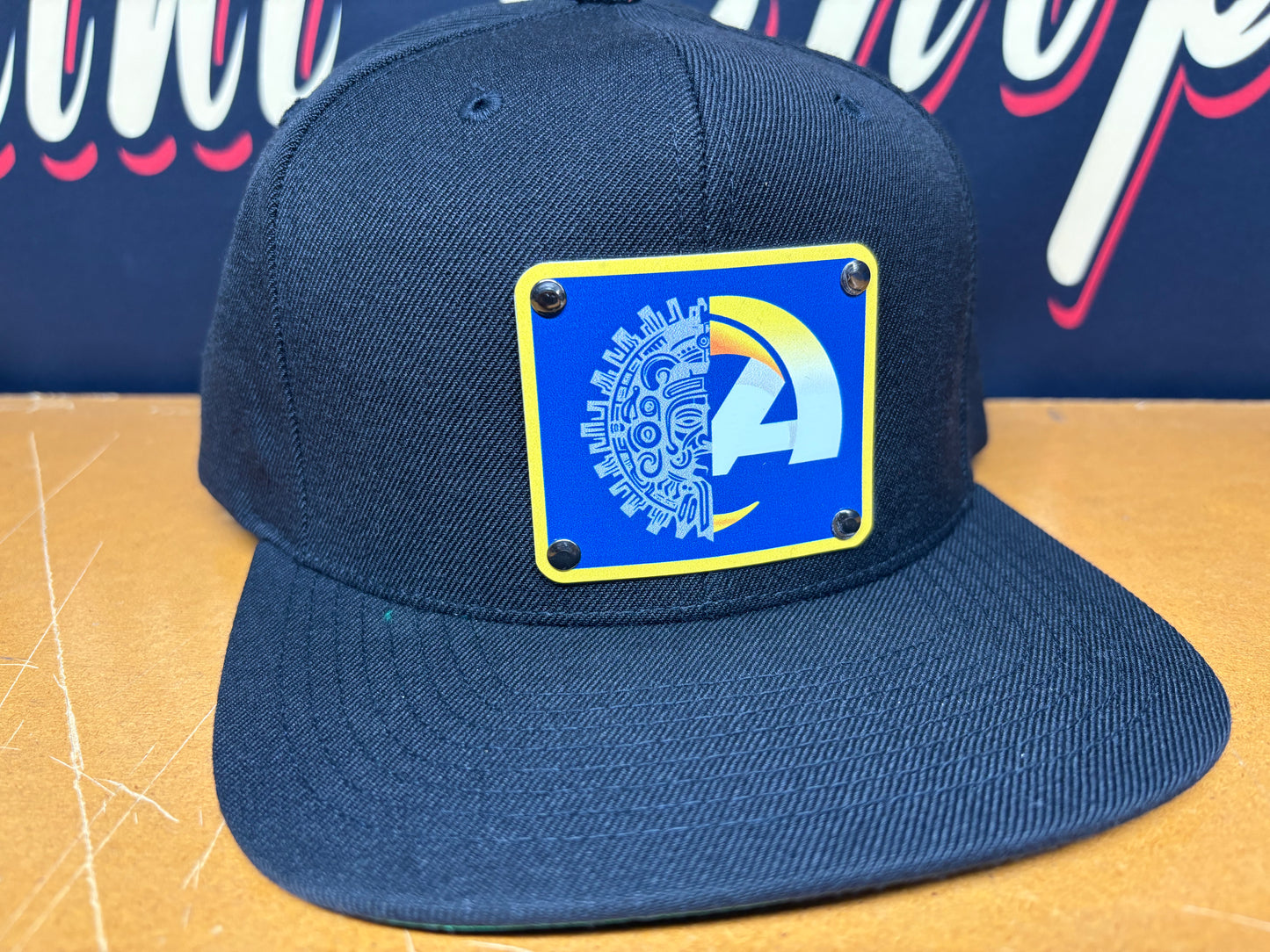 Custom Cal. Rams Plaque Hat - OSPS Rams Plaque Style