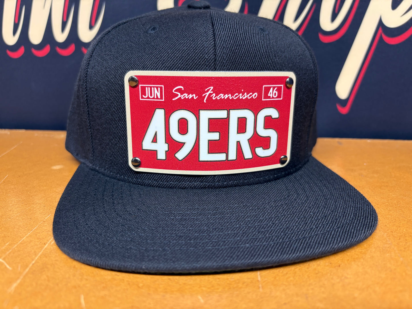 License Plate 49ers Plaque Hat - OSPS 49ers Plaque Style
