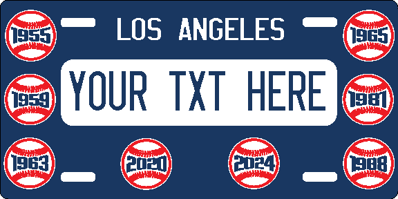 Personalized Dodger License Plate sign