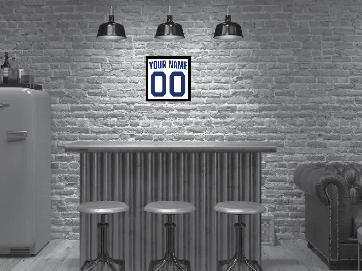 Personalized Jersey Frame Wall Sign wall sign