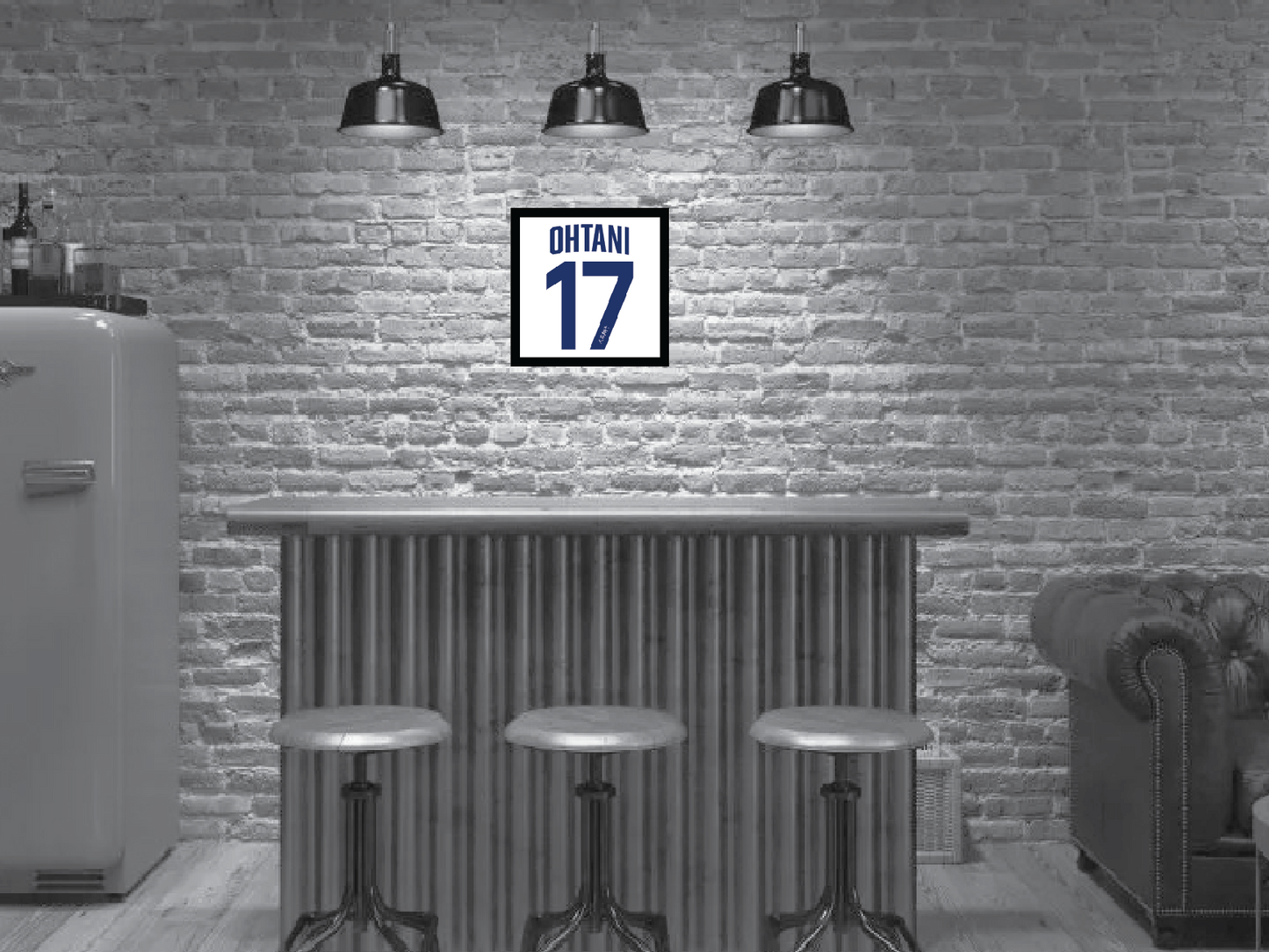 Custom Shohei Ohtani Jersey wall sign