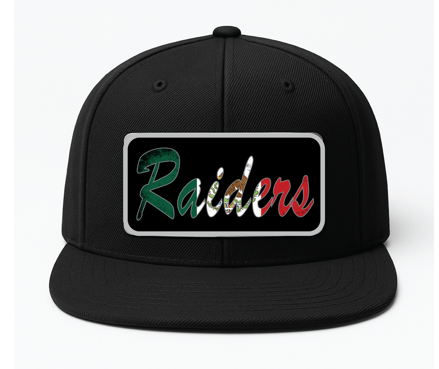 Custom Raiders Mexican Heritage Hat - OSPS Plaque Style