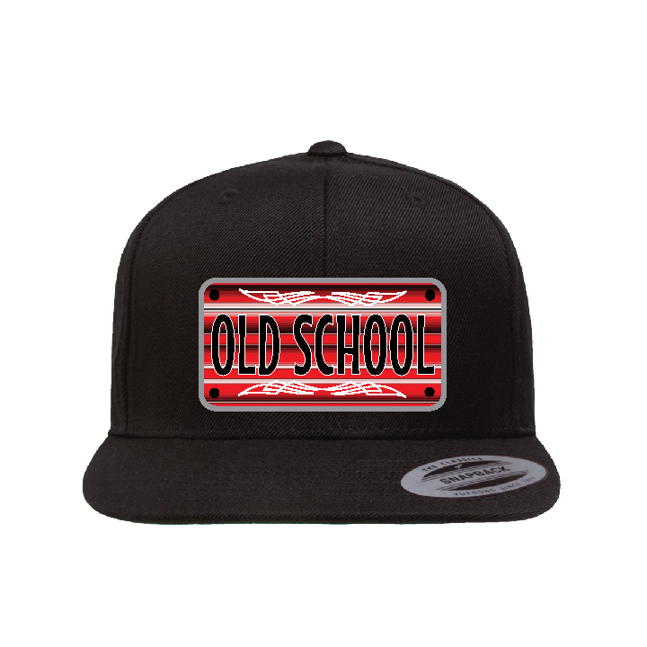 Custom Red/White Sarape Plaque Flat Hat