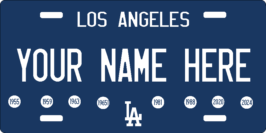 Personalized Dodger License Plate Wall Sign 2