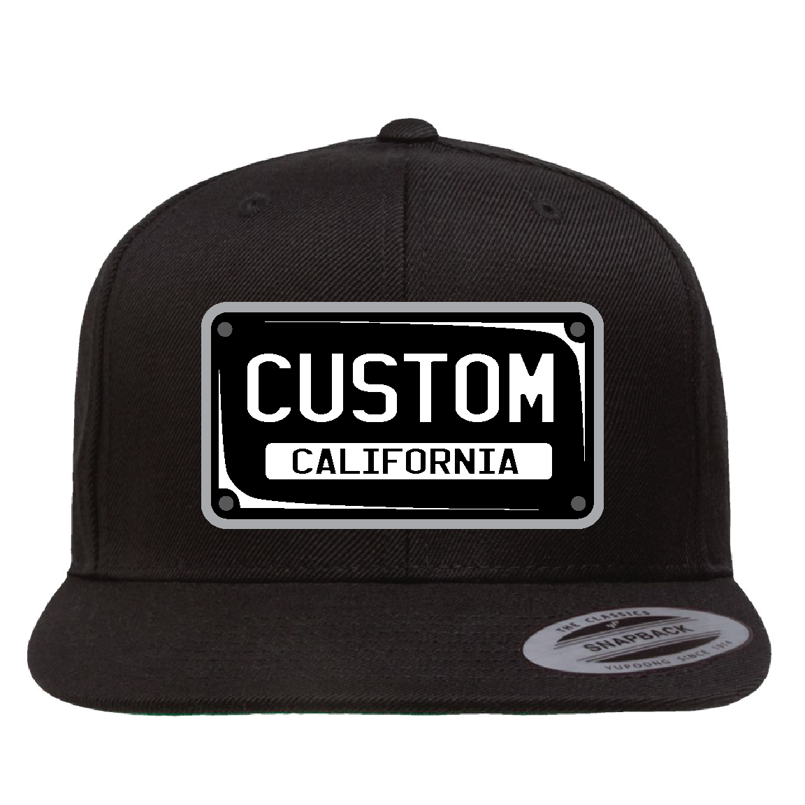 Custom stripe CA Plaque Flat Hat