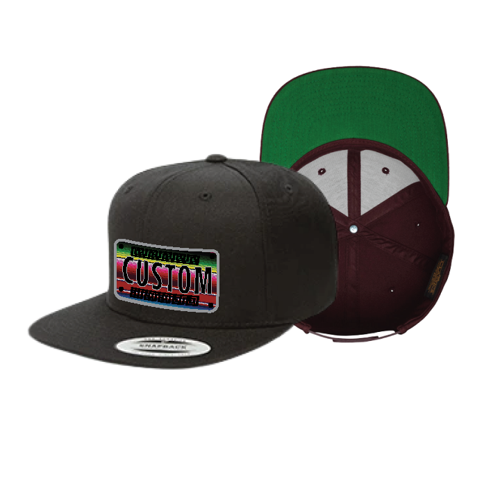 Custom Traditional AZTEC Sarape Plaque Flat Hat