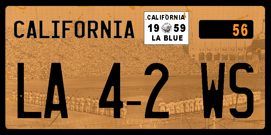 1959 World Series License Plate