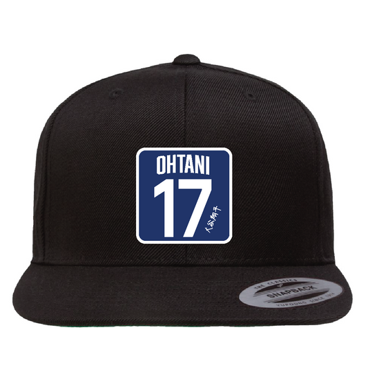 Custom Black/Blue 17 Ohtani Hat