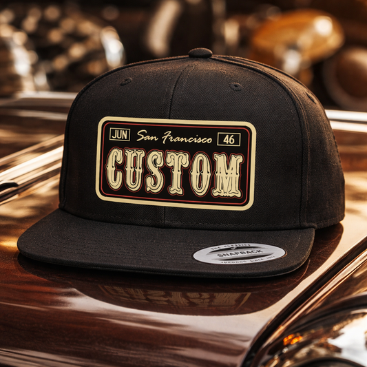 Personalized License Plate Hat Bay area football vibe - OSPS Hat