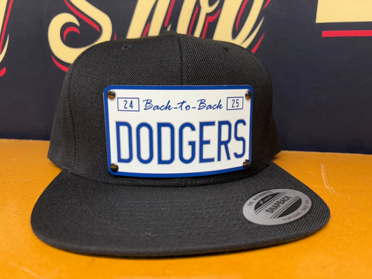 Los Angeles Back to Back Dodgers White Edition Plaque Hat Edition- OSPS Dodgers Back to Back White