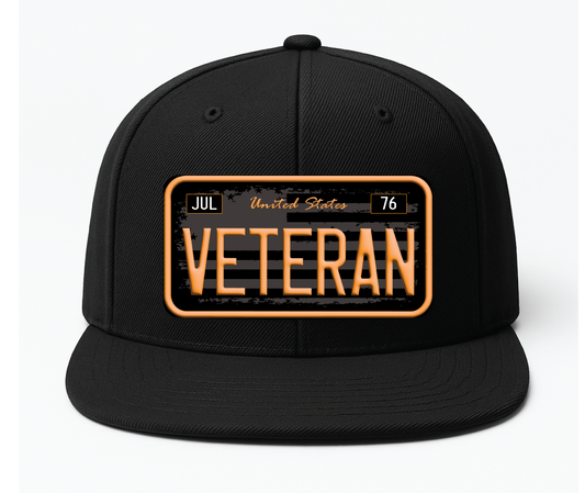 Veteran License Plate Plaque Hat – OSPS Custom Snapback