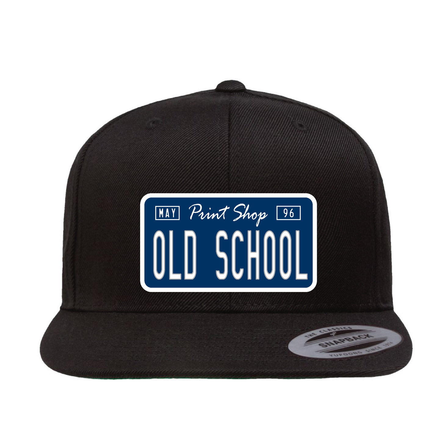 Customizable Blue and White License Plaque Hat - OSPS Customizable Blue and White