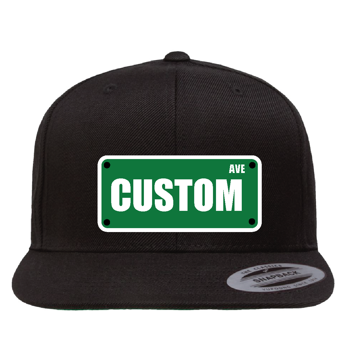 Custom Street AVE Sign Plaque Flat Hat