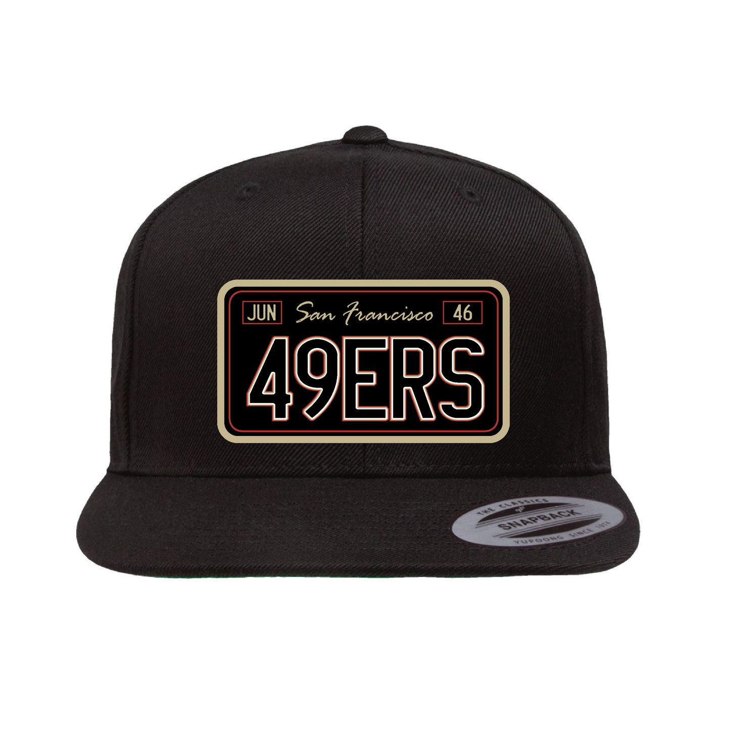 Black Edition License Plate 49ers Plaque Hat - OSPS 49ers Plaque Style