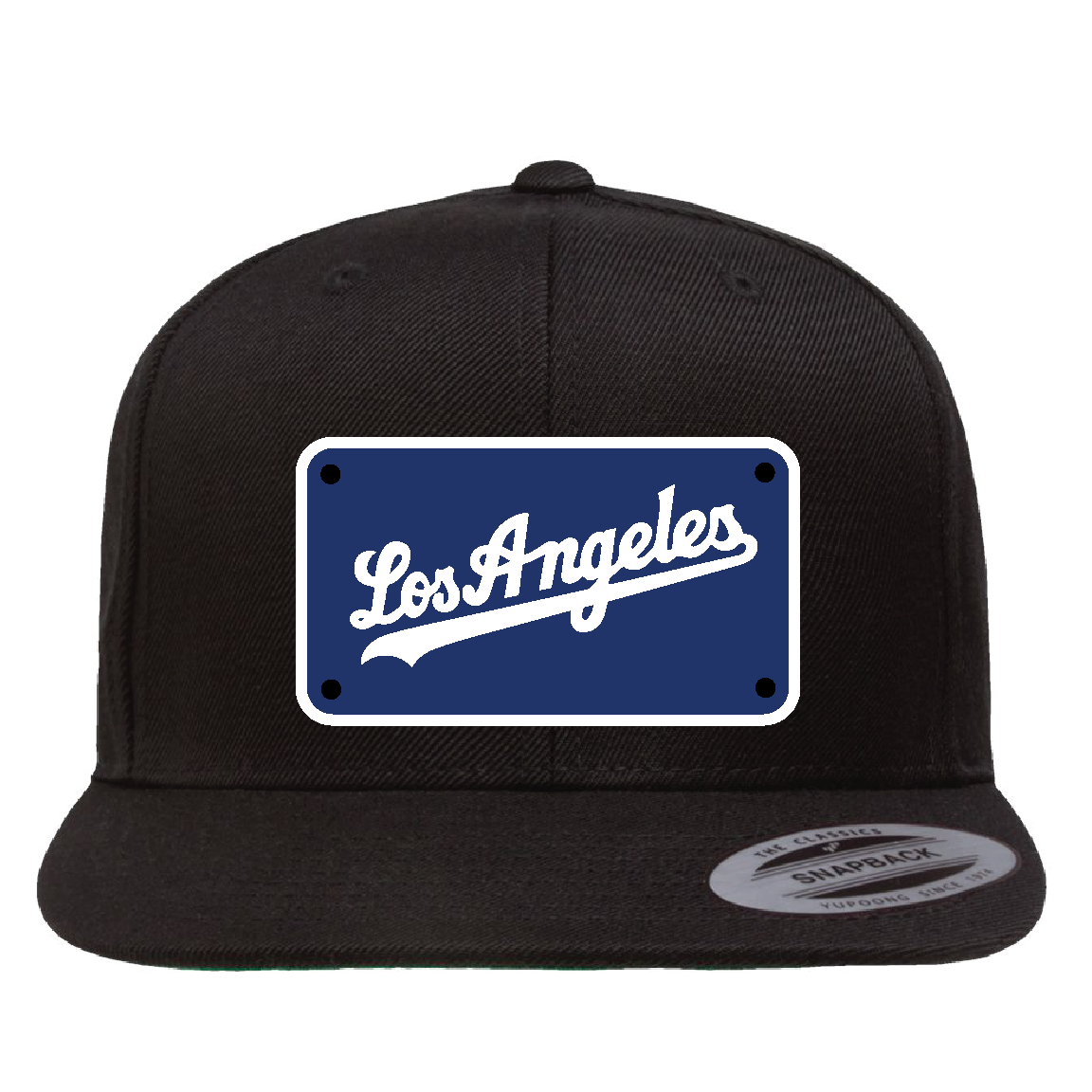 Custom Black/Blue Los Angeles Dodgers Hat