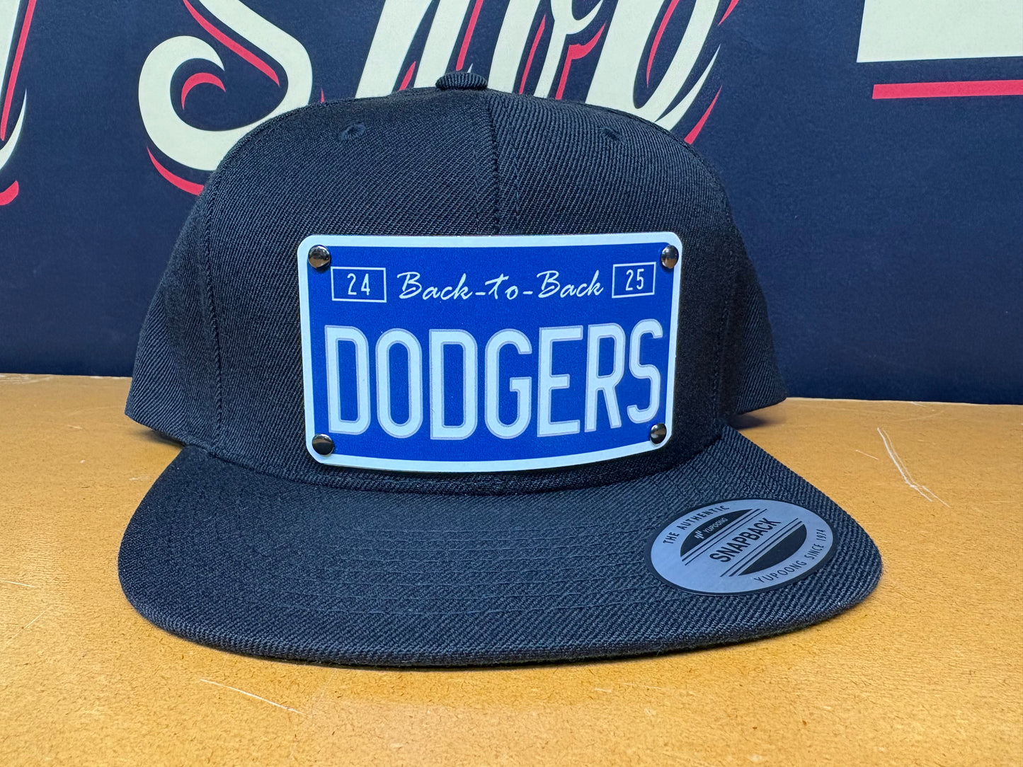 Los Angeles Back to Back Dodgers Plaque Hat Edition- OSPS Dodgers Back to Back
