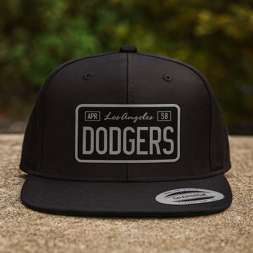 Los Angeles Black and Grey Dodgers Edition Plaque Hat Edition- OSPS Dodgers Black and Grey