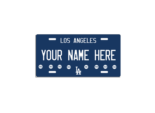 Personalized Dodger License Plate Wall Sign 2