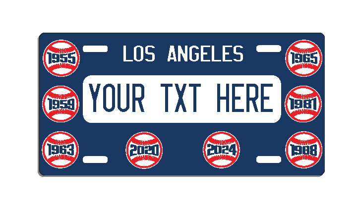 Personalized Dodger License Plate sign