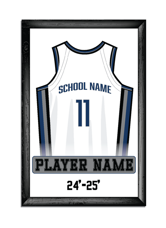 Personalized  Full Basketball Jersey Frame