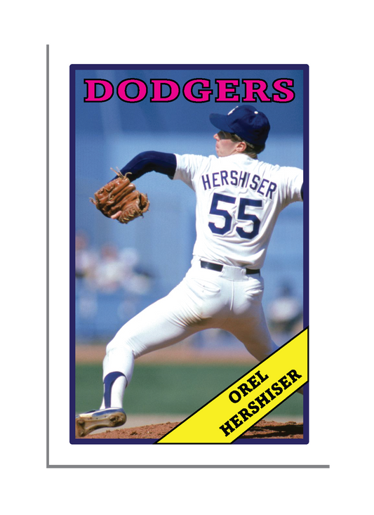 Custom 1988 Orel Hershiser Sport Card Sign