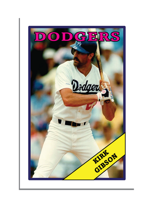 Custom Kirk Gibson Sport Card Sign