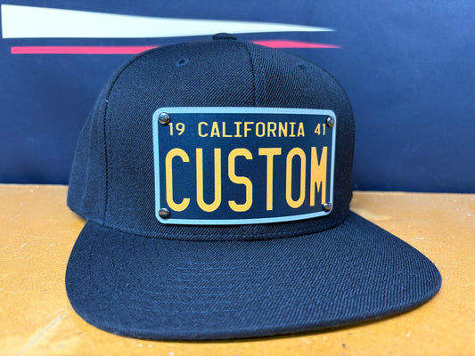 Personalized 41' Black And Yellow License Plate Vibe Hat