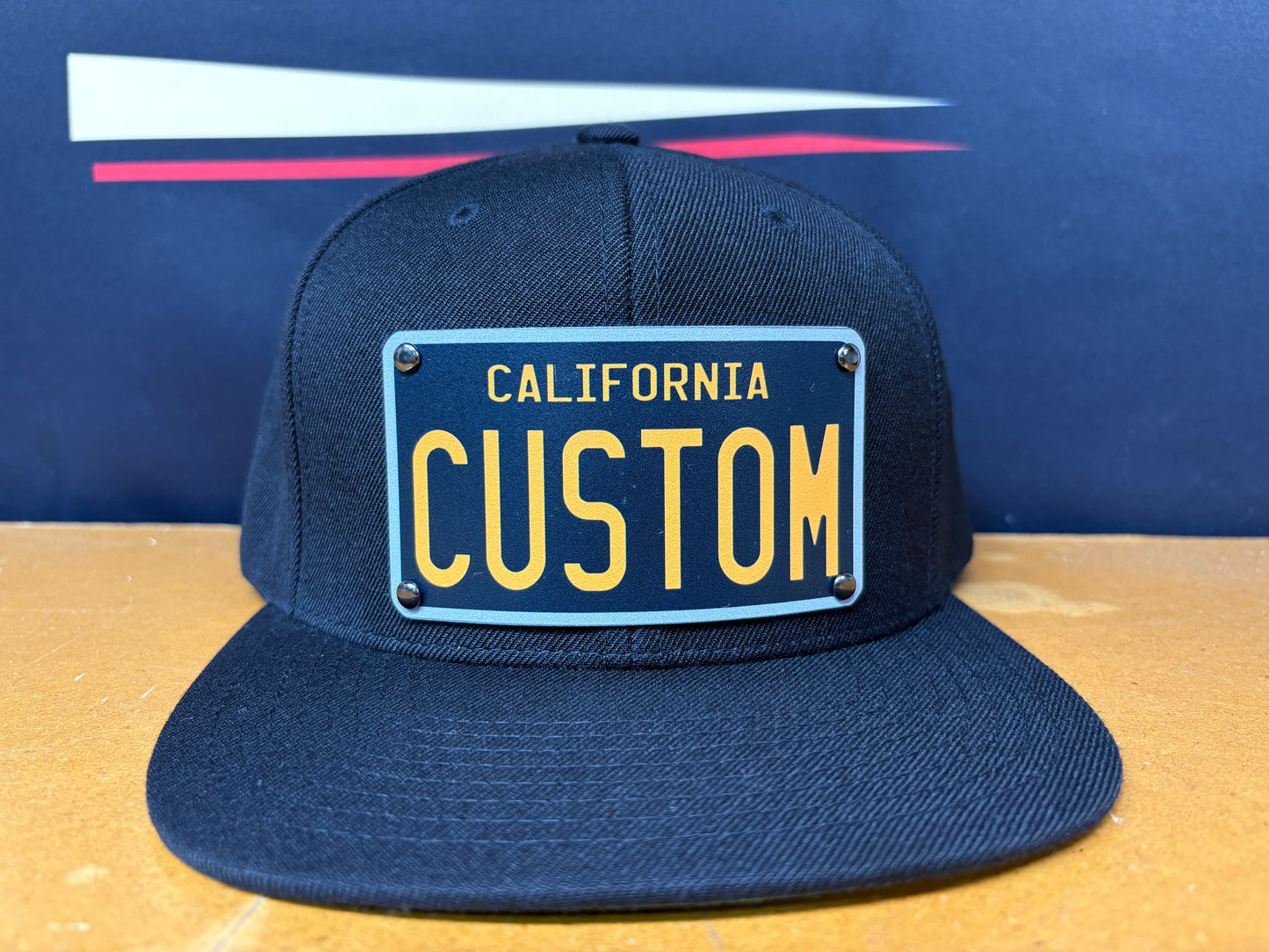 Personalized Black And Yellow License Plate Vibe Hat - No Dates