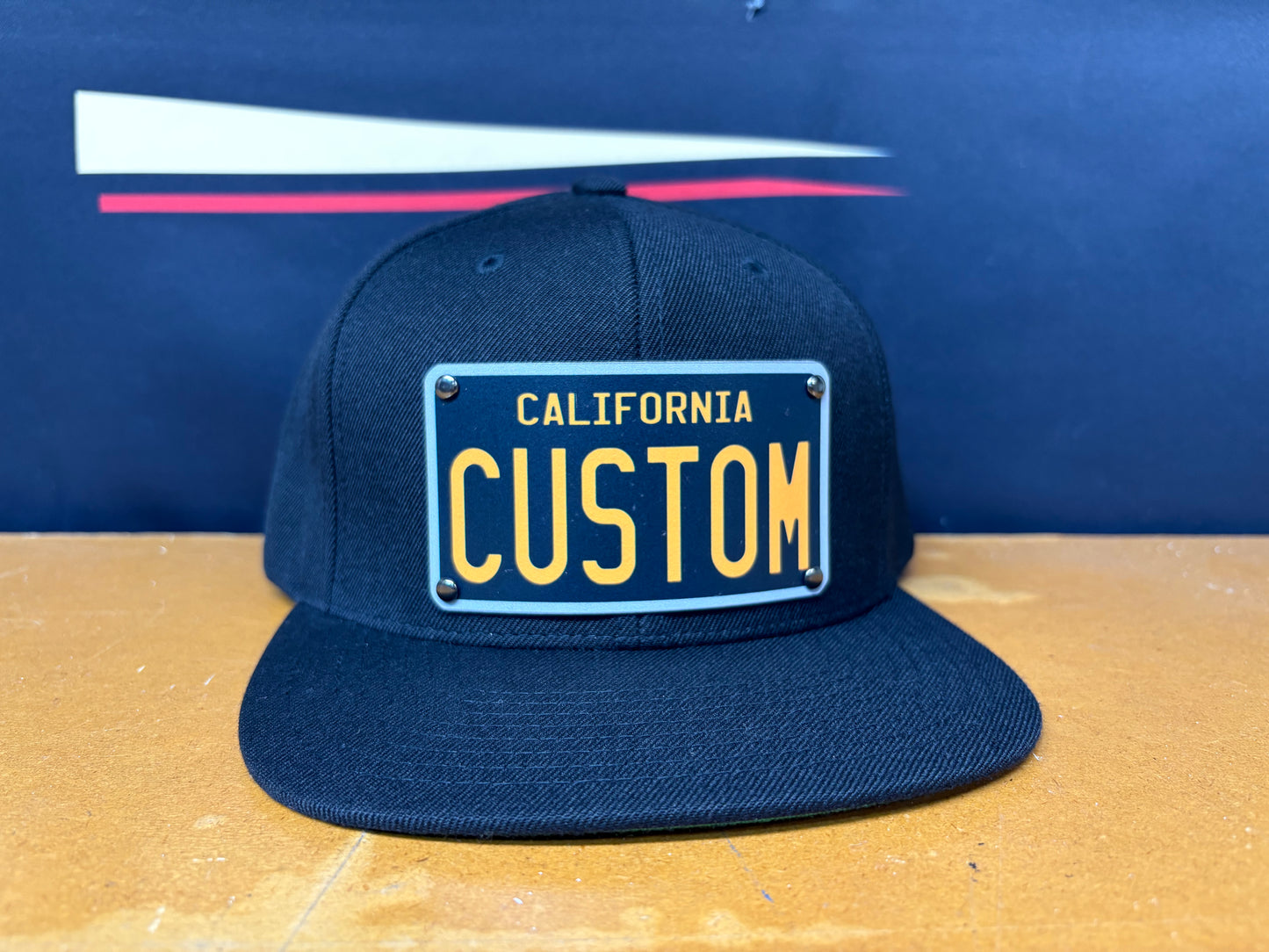 Personalized Black And Yellow License Plate Vibe Hat - No Dates