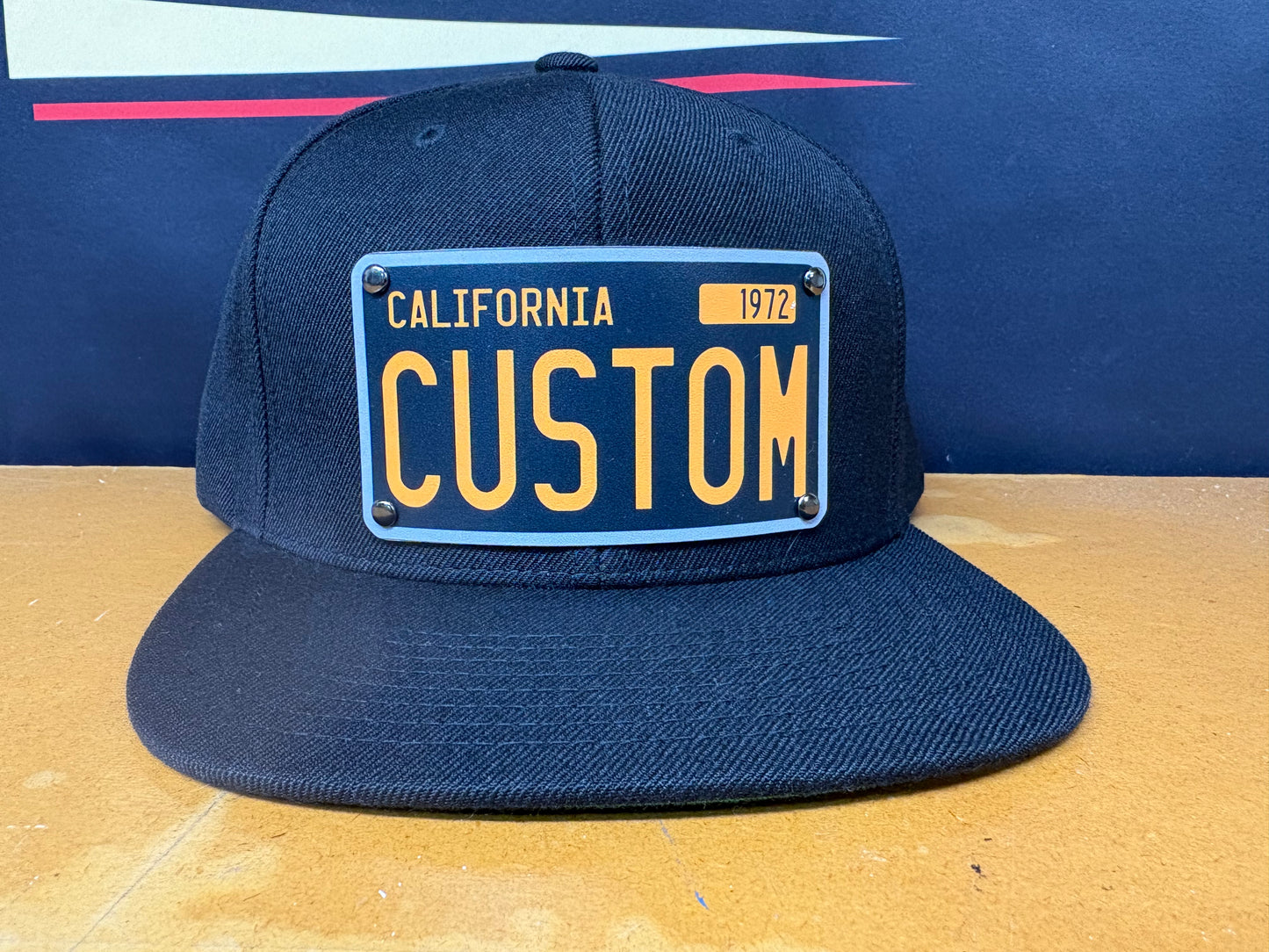 Personalized 40's Black And Yellow License Plate Vibe Hat