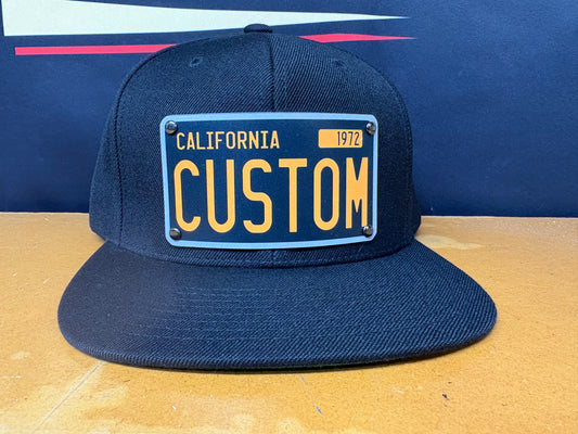 Personalized 40's Black And Yellow License Plate Vibe Hat