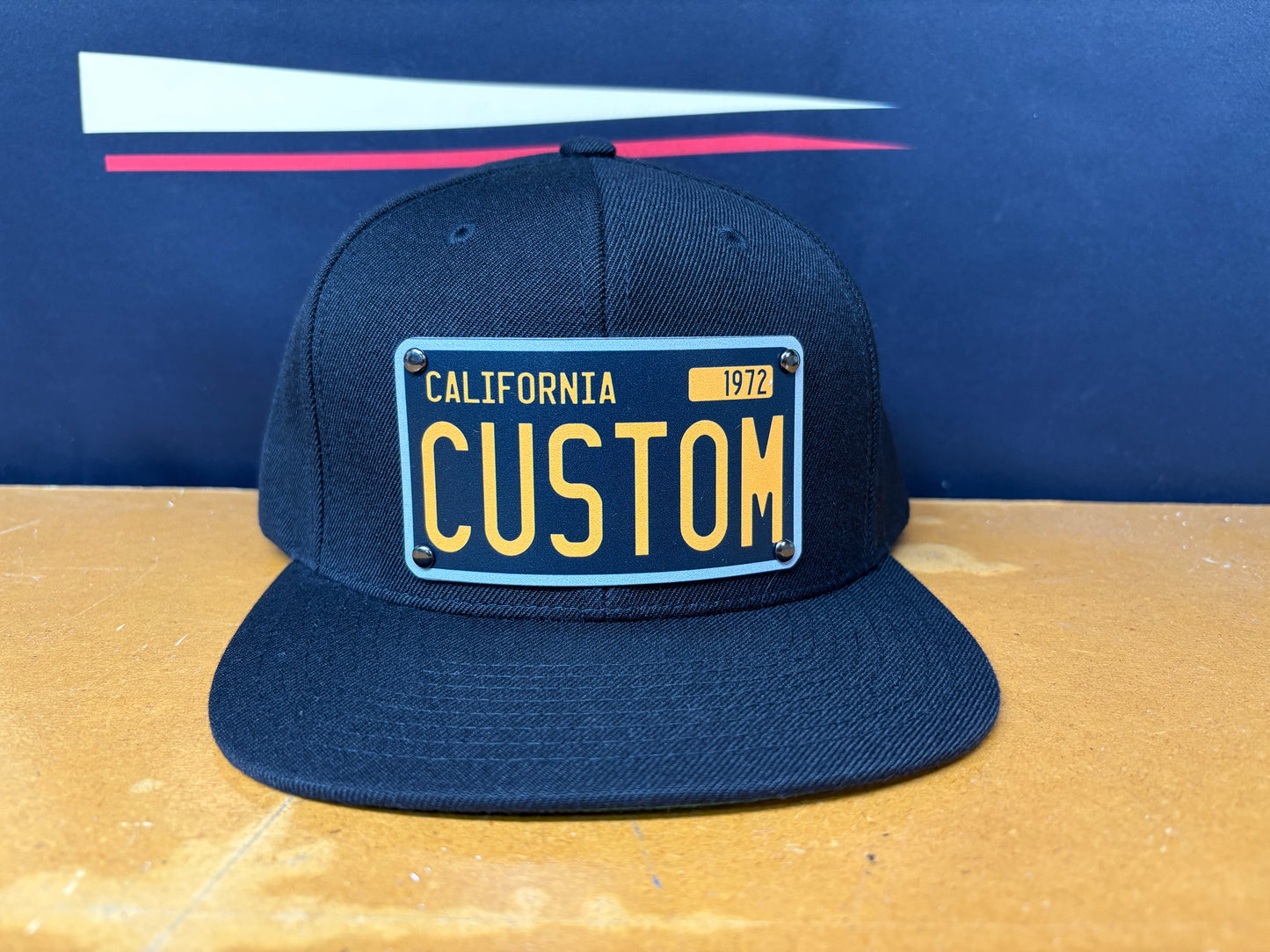 Personalized 40's Black And Yellow License Plate Vibe Hat