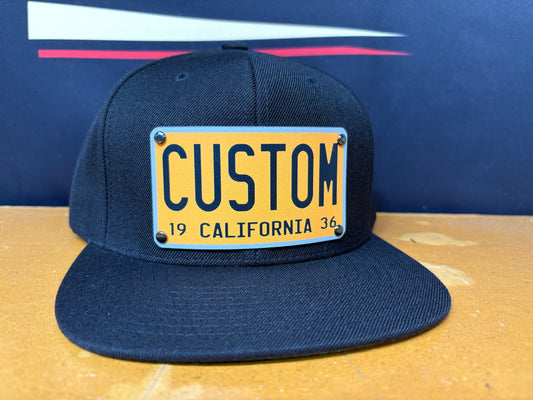 Personalized 30's Yellow and Balck License Plate Vibe Hat