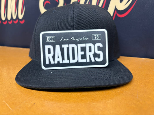 Raiders License Plate Hat - OSPS Plaque Style